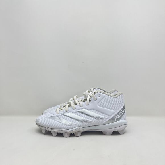 Adidas Adizero White Silver Mid Top Baseball Football Cleats Shoes Men\'s Size 7 main image 5